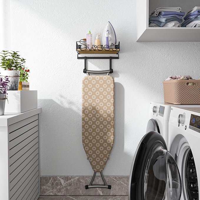 SRIWATANA Ironing Board Hanger Wall Mount, Laundry Room Iron and Ironing Board - Image 2