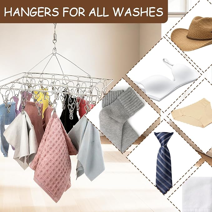 6 PCS Stainless Steel Hanging Drying Rack - Image 5
