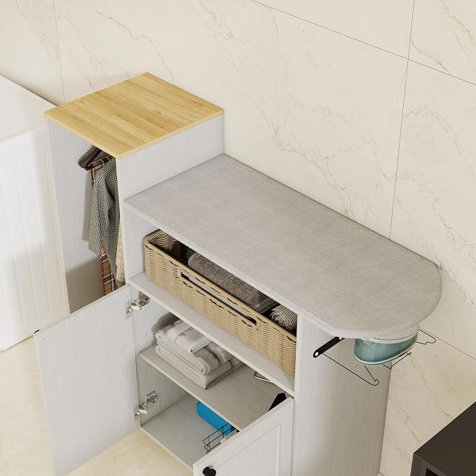 Ironing Cart with Rolling Ironing Board, Compact Ironing Solution - Image 8