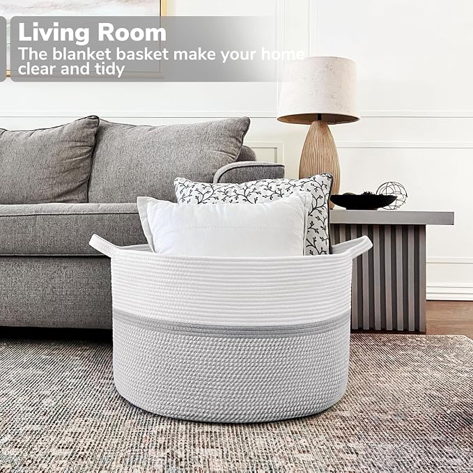 CHICVITA 85L Large Blanket Basket - Image 2