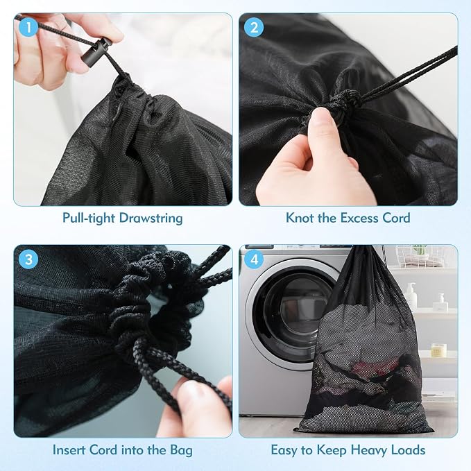 2 Pcs Mesh Laundry Bags, 24x35 Inches Large Mesh Laundry Bag - Image 5