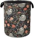 Cute Sloth Laundry Basket, Oxford Cloth Flower Laundry Hamper by Unknown
