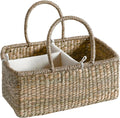 Premium Wicker Baby Diaper Caddy Organizer, Woven Seagrass Basket by Unknown