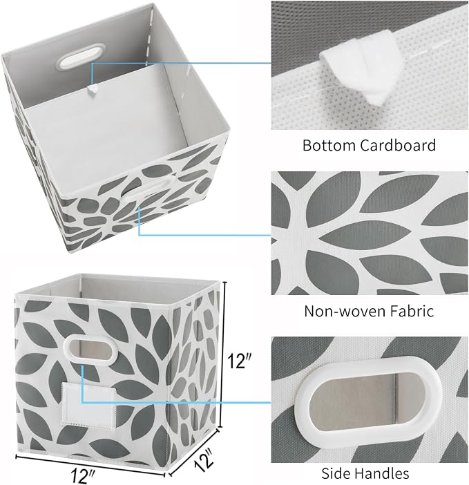 MAX Houser Fabric Storage Bins Cubes Baskets Containers - Image 3
