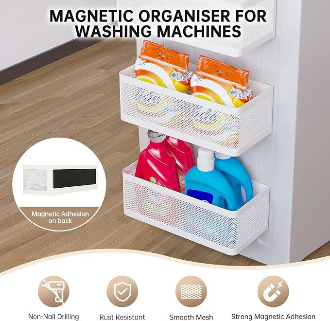Magnetic Shelf for Washing Machine Laundry Room Magnetic Organizer Laundry - Image 3