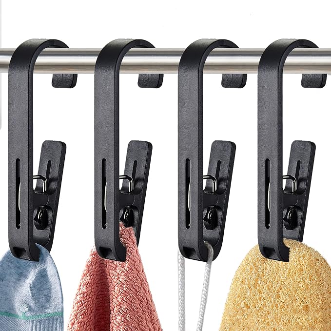 XoYoZo Laundry Hooks with Clips Hanger Closet Organizer Clamps Socks Boot Bras by XoYoZo