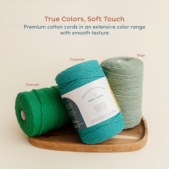 Nook Theory Macrame Cord - 4mm 109 Yards Cotton Rope - Image 6