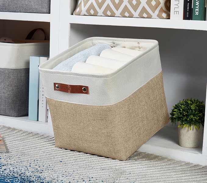 DECOMOMO 13 Inch Cube Storage Bins, Fabric Storage Cube, Basket - Image 8