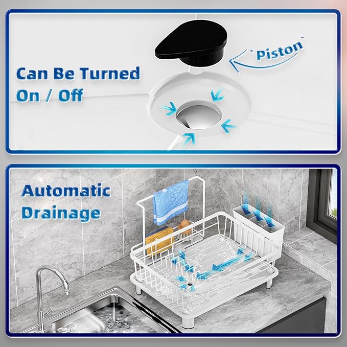 Compact Dish Drying Rack, Dish Drainers - Image 5