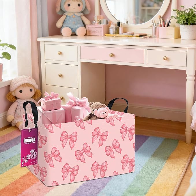 Rectangular Storage Basket Fabric Organizer Bin - Image 4