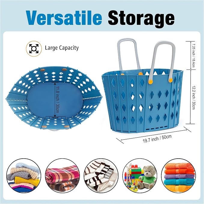 Collapsible Laundry Baskets Durable Foldable Hamper - Image 3