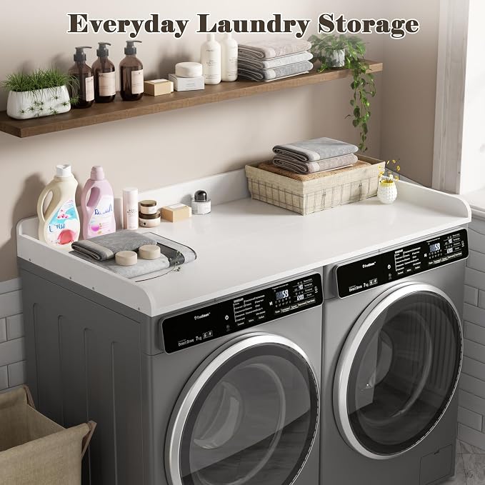 DTK Washer Dryer Countertop, Wood Topper - Image 5