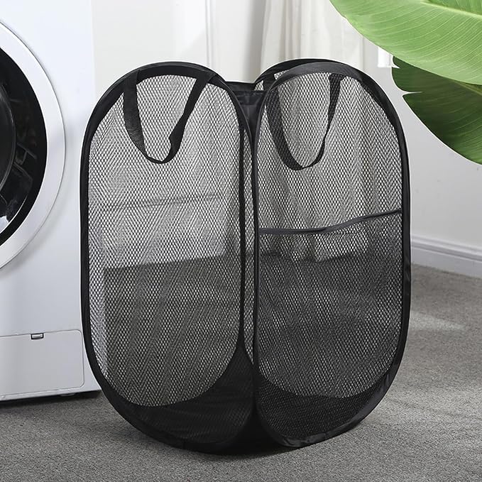 Pop Up Hamper 4Pcs, Mesh Pop Up Laundry Hampers, Foldable Mesh Laundry Hampers - Image 2