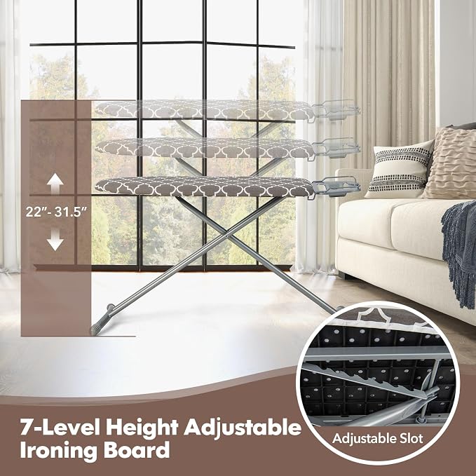 COSTWAY Ironing Board Full Size, Foldable Iron Stand - Image 3
