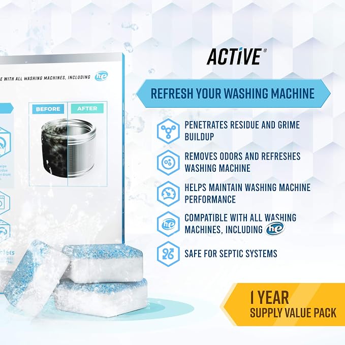 ACTIVE Washing Machine And Dishwasher Cleaning Tablets Bundle - Image 2