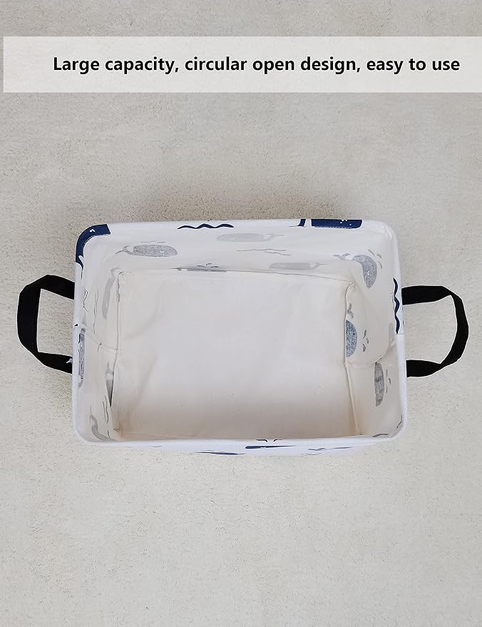QUEENLALA Rectangular Laundry Hamper/Foldable Nursery Laundry Basket - Image 4