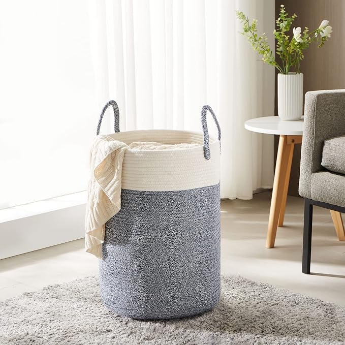 Cotton Rope Laundry Hamper by YOUDENOVA, 58L - Image 5