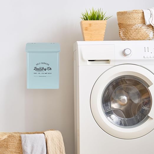Magnetic Lint Bin for Laundry Room, Metal Trash Can - Image 6