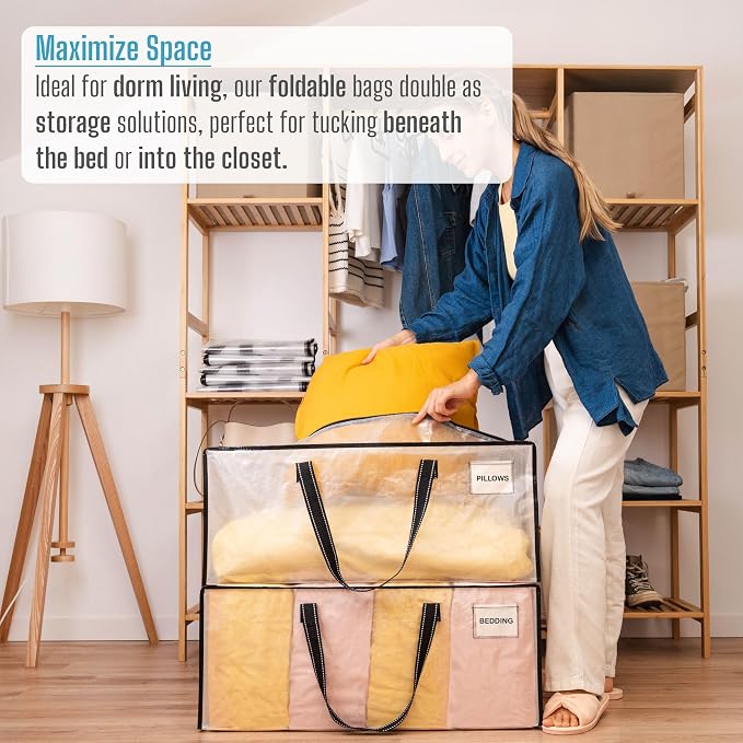 VENO 6 Pack Heavy Duty Moving Bags, Christmas Storage Bins - Image 4