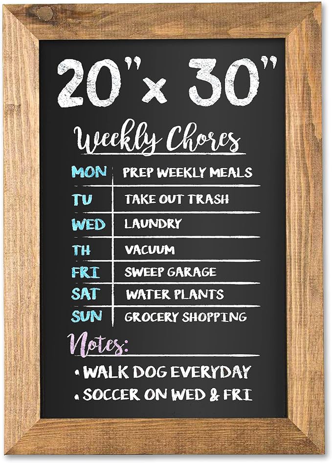Ilyapa Rustic Wooden Magnetic Kitchen Chalkboard Sign by Ilyapa