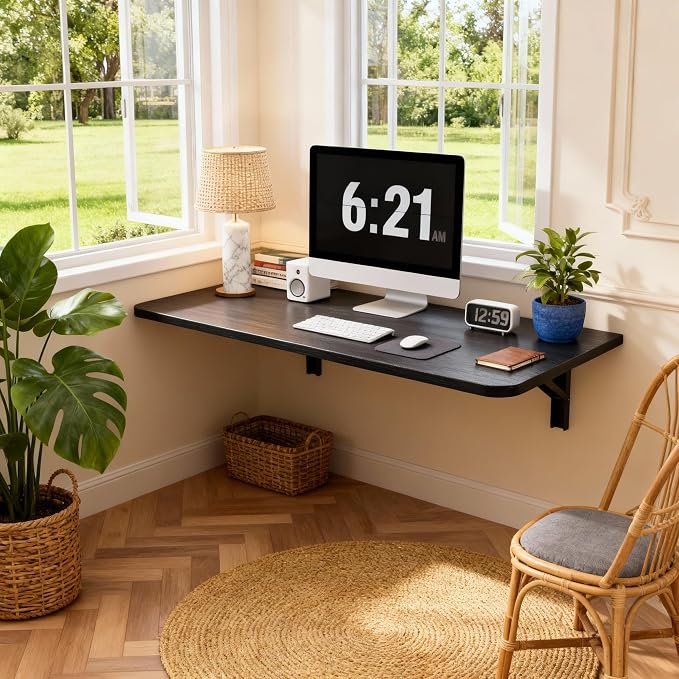 IAE Wall Mounted Floating Foldable Desk, Fold&Floating Design - Image 6