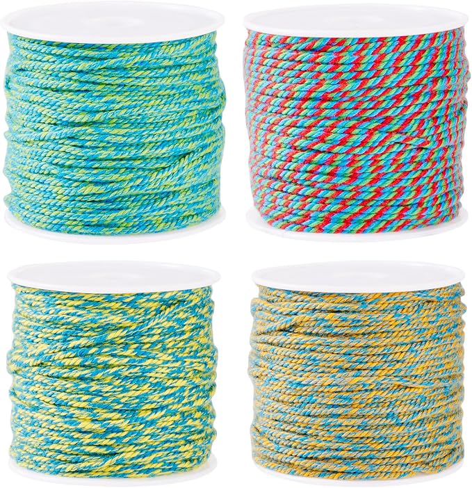 87.3 Yards Braided Beading Thread Cord String 1.2mm Colorful Macrame Craft - Image 7