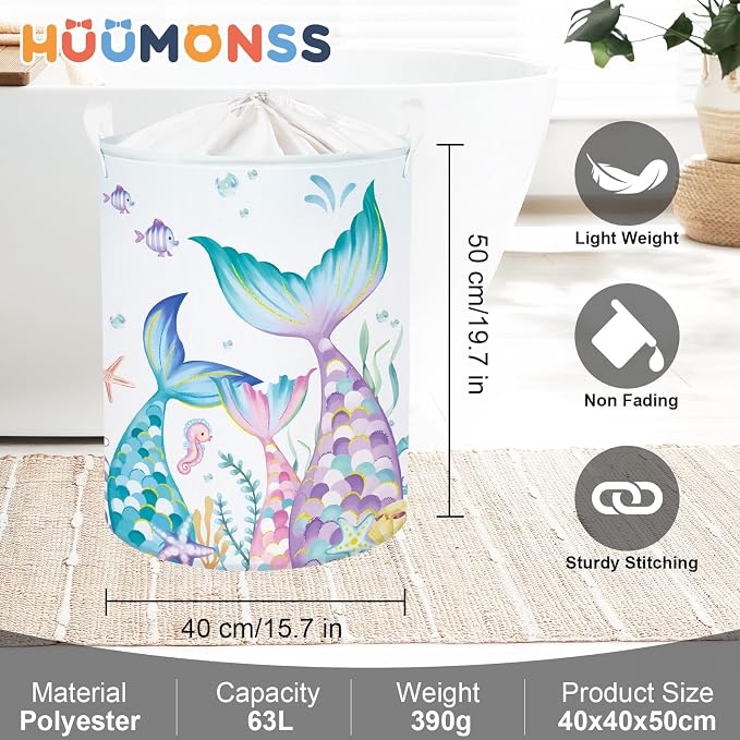 Fantasy Princess Laundry Hamper Colorful Large Storage Basket Collapsible - Image 6