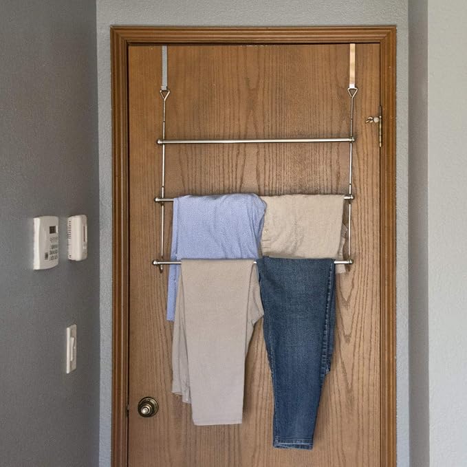 MyGift 3 Tier Over The Door Towel Rack - Image 3