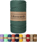 4mm Polyester Braided Macrame Cord 140Yards /426Feet, Elastic Yarn by Likeecords