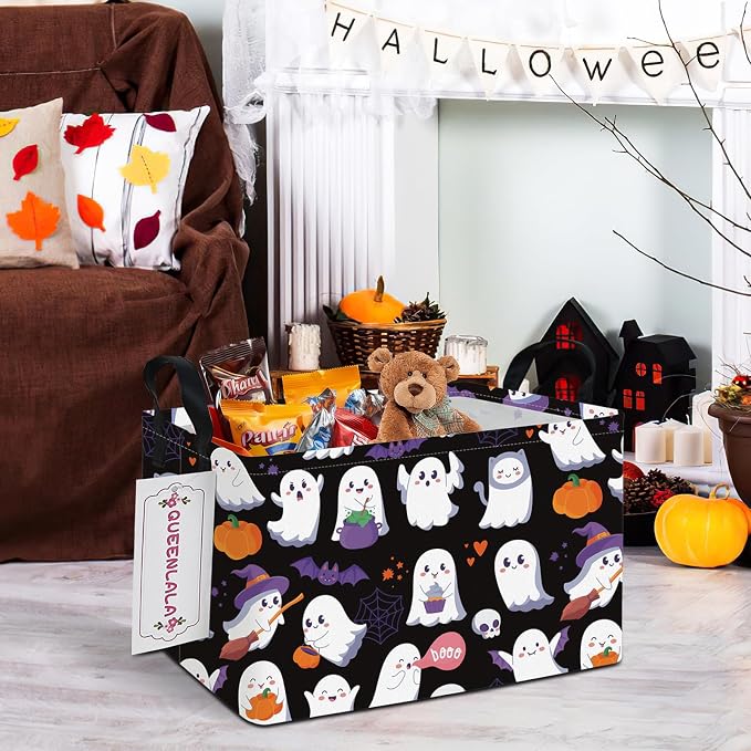QUEENLALA Rectangular Laundry Hamper/Foldable Nursery Laundry Basket - Image 5
