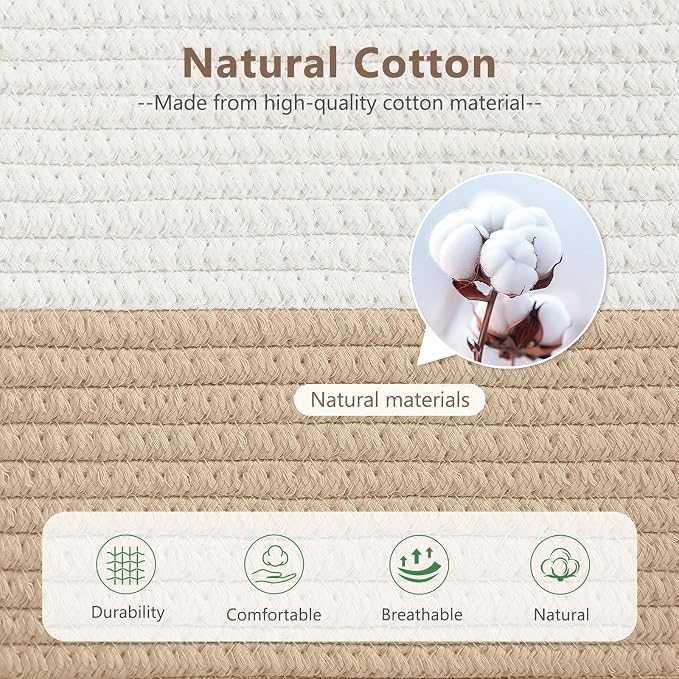 Cotton Rope Basket, Storage Baskets - Image 3