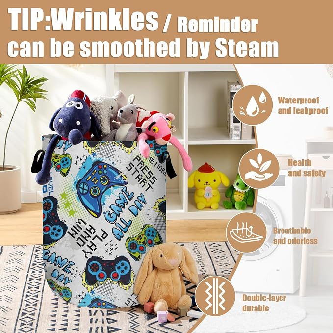Cool Game Machine Laundry Basket, Colorful Games Laundry Hamper Tote Bag Dirty - Image 5