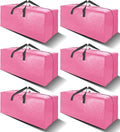 6 Pack Heavy Duty Extra Large Moving Bags W/Backpack Straps by VELVETSURE