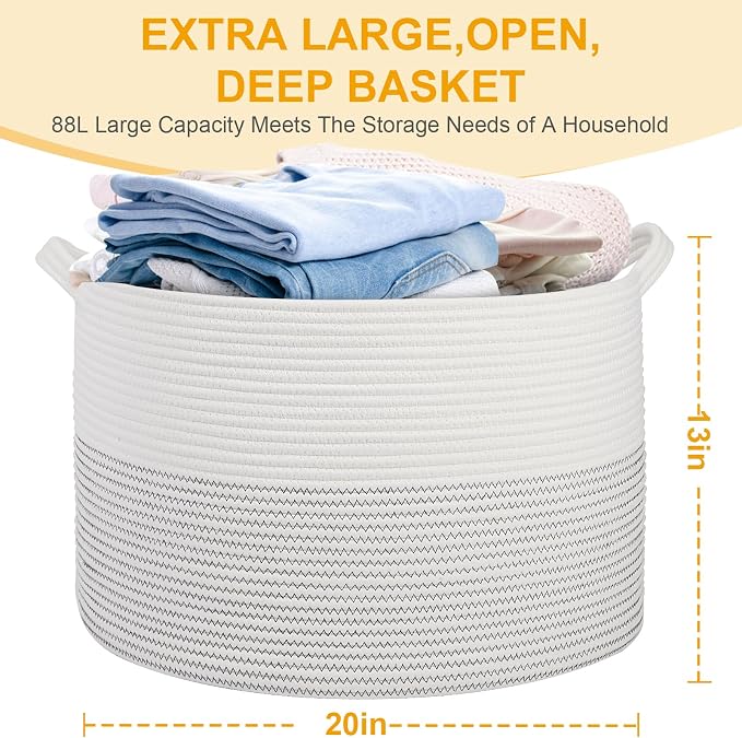 Large Girl Laundry Basket, Baby Blanket Basket - Image 2