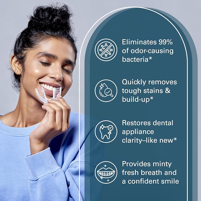 Retainer Cleanser Tablets Cleaner, Removes Odors Discoloration Stains and - Image 3