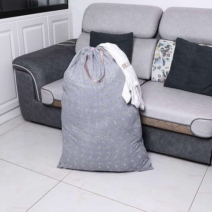 Extra Large Laundry Bag with Drawstring and Handle, Heavy Duty Travel Dirty - Image 7