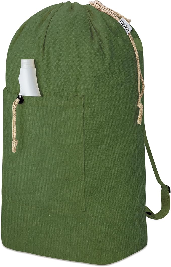 Laundry Bag Backpack, Canvas Laundry Bag by CALACH