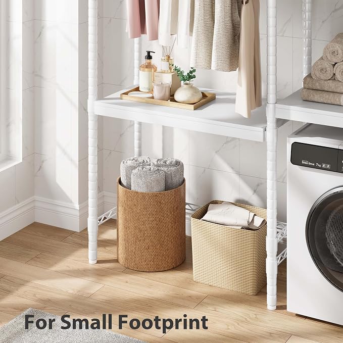 GAOMON Over The Washer and Dryer Storage Shelf, 5-Tier Adjustable Laundry - Image 4
