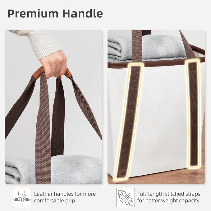 STORAGE MANIAC Collapsible Laundry Caddy, 64L Large Collapsible Laundry Basket - Image 2