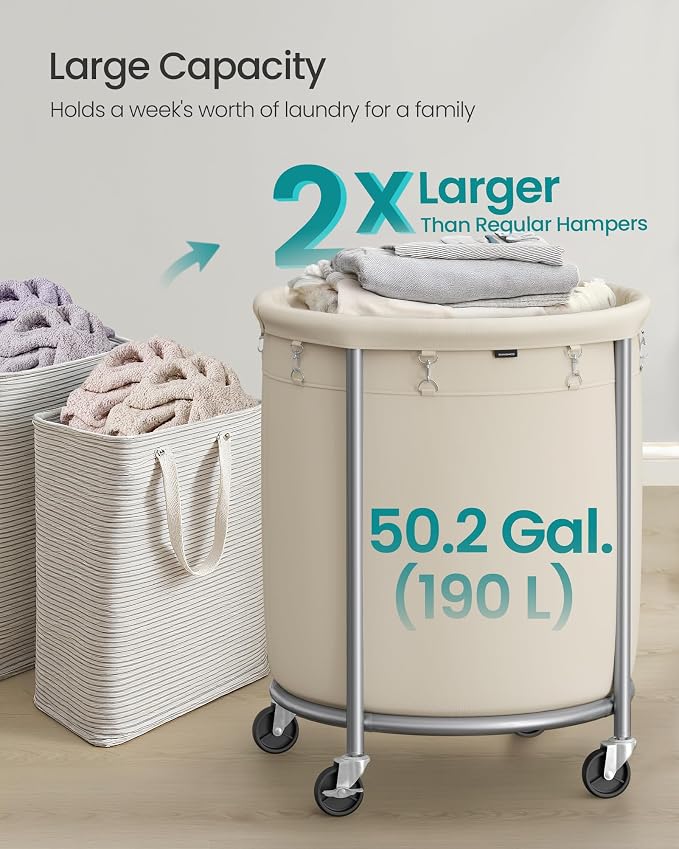 SONGMICS 50.2-Gallon Laundry Basket - Image 3