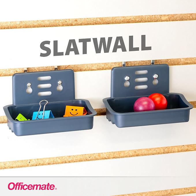 Officemate Utility Tray Organizer, 3 Pack, Pegboard / Slatwall Organizer - Image 3