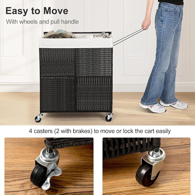 WOWLIVE Double Laundry Hamper - Image 7