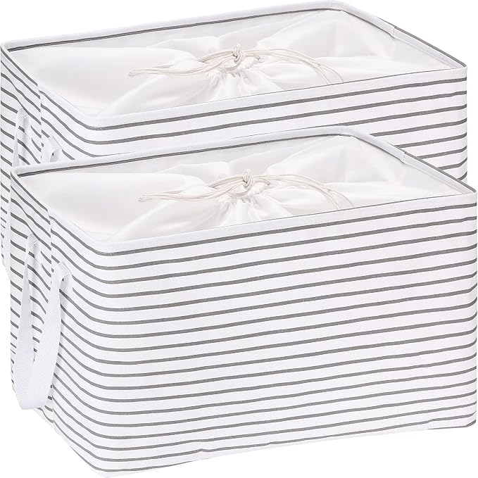 Hinwo 102L XXL Storage Bins, Foldable Clothes Storage Baskets by Hinwo