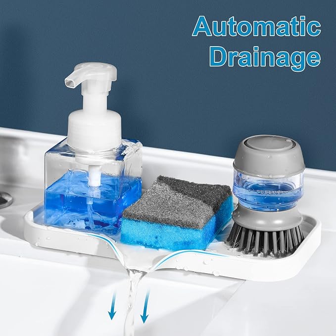 SUBEKYU Silicone Kitchen Soap Tray, Sink Tray - Image 4