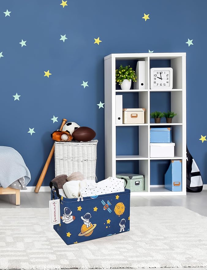 QUEENLALA Rectangular Laundry Hamper/Foldable Nursery Laundry Basket - Image 6