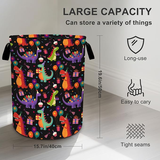 Dinosaurs Laundry Basket Storage Bin Foldable Laundry Hamper Clothes Storage - Image 4