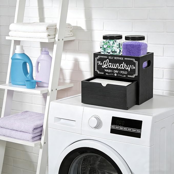Dryer Sheet Holder for Laundry Room Organization, Laundry Pods Container for - Image 3