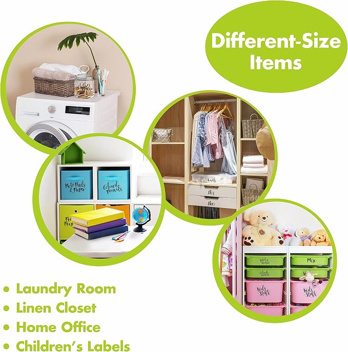 Hebayy 318 PCS Laundry Room & Linen Closet Organization Labels，No Stain Removal - Image 6