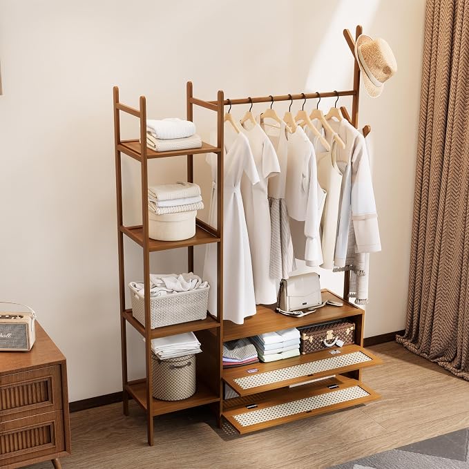 Bamboo Clothes Rack, Garment Rack - Image 3