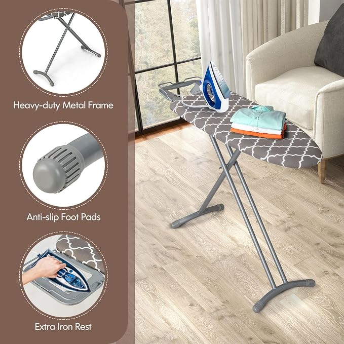 COSTWAY Ironing Board Full Size, Foldable Iron Stand - Image 5